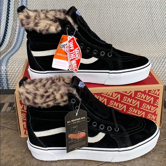 VANS SK8-Hi PLATFORM MTE BLACK/LEOPARD FUR MEN’s - Picture 2 of 16